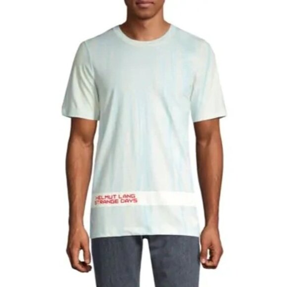Helmut Lang Men's Strange Days Logo Tape T-Shirt Size XL - Picture 1 of 8